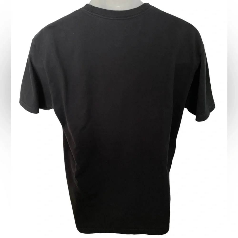 QUIKSILVER Black w/ Blue Logo Surf Tee Shirt Men L Large - Picture 3 of 5